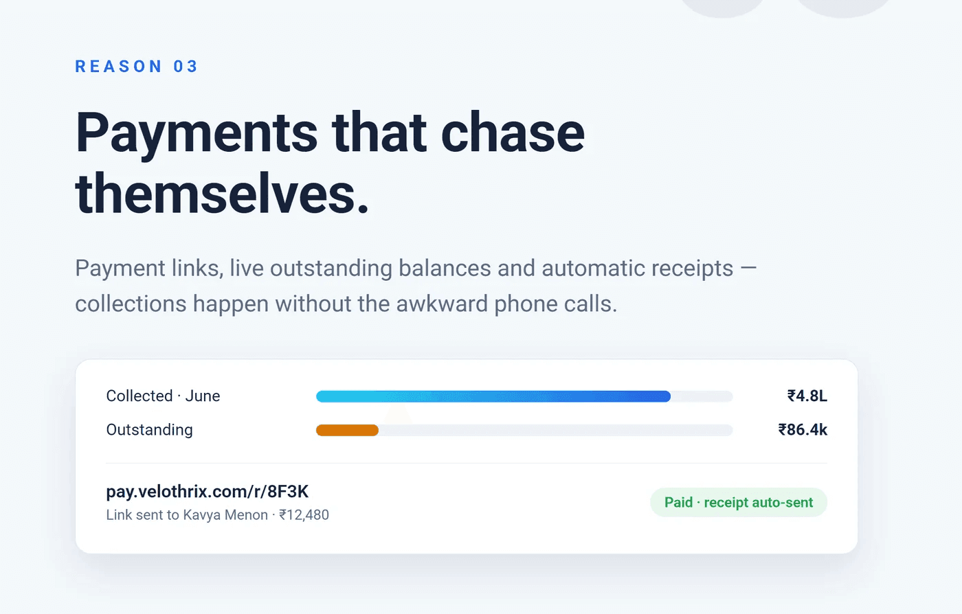 Payments that chase themselves
